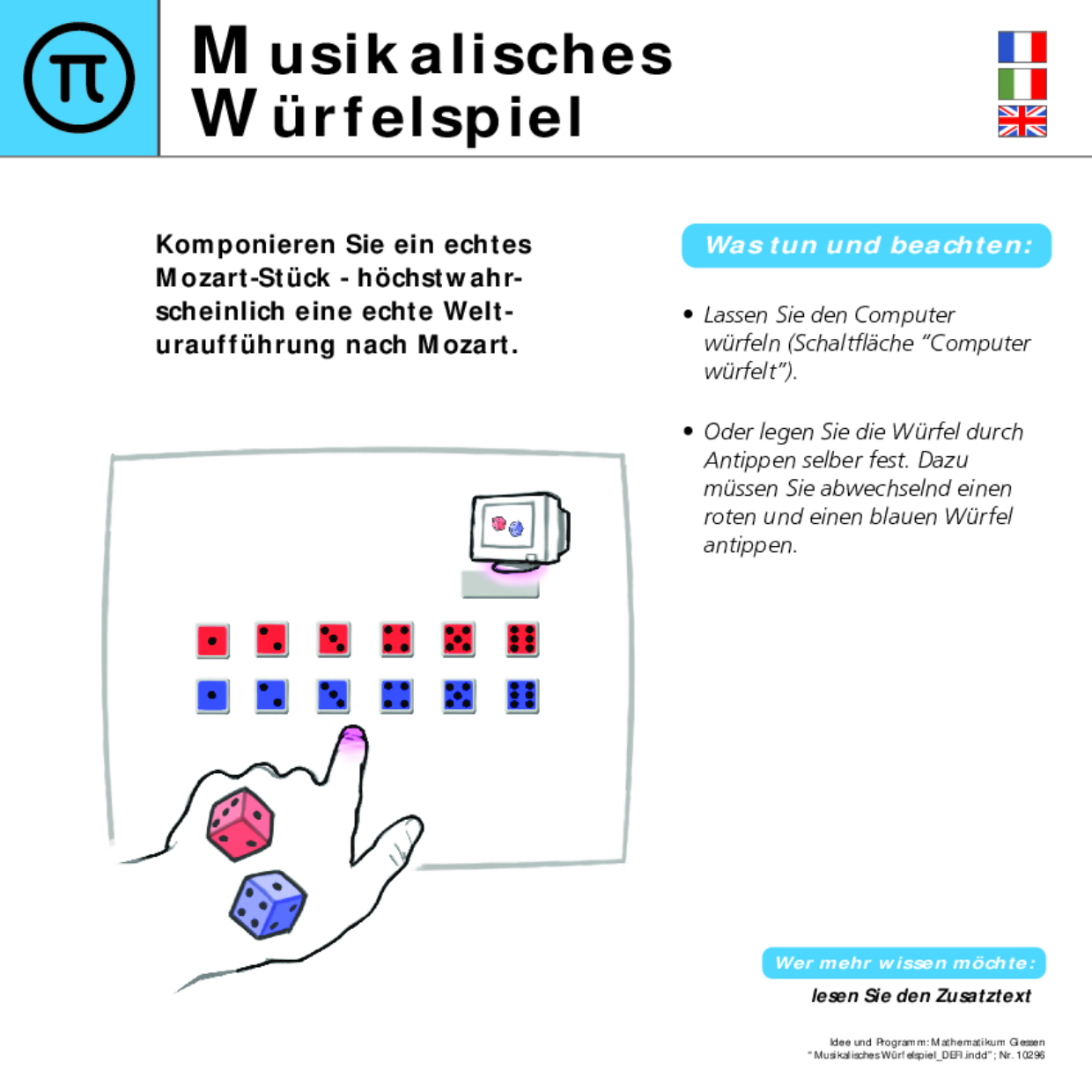 10296 Musikalisches Würfelspiel DEFI